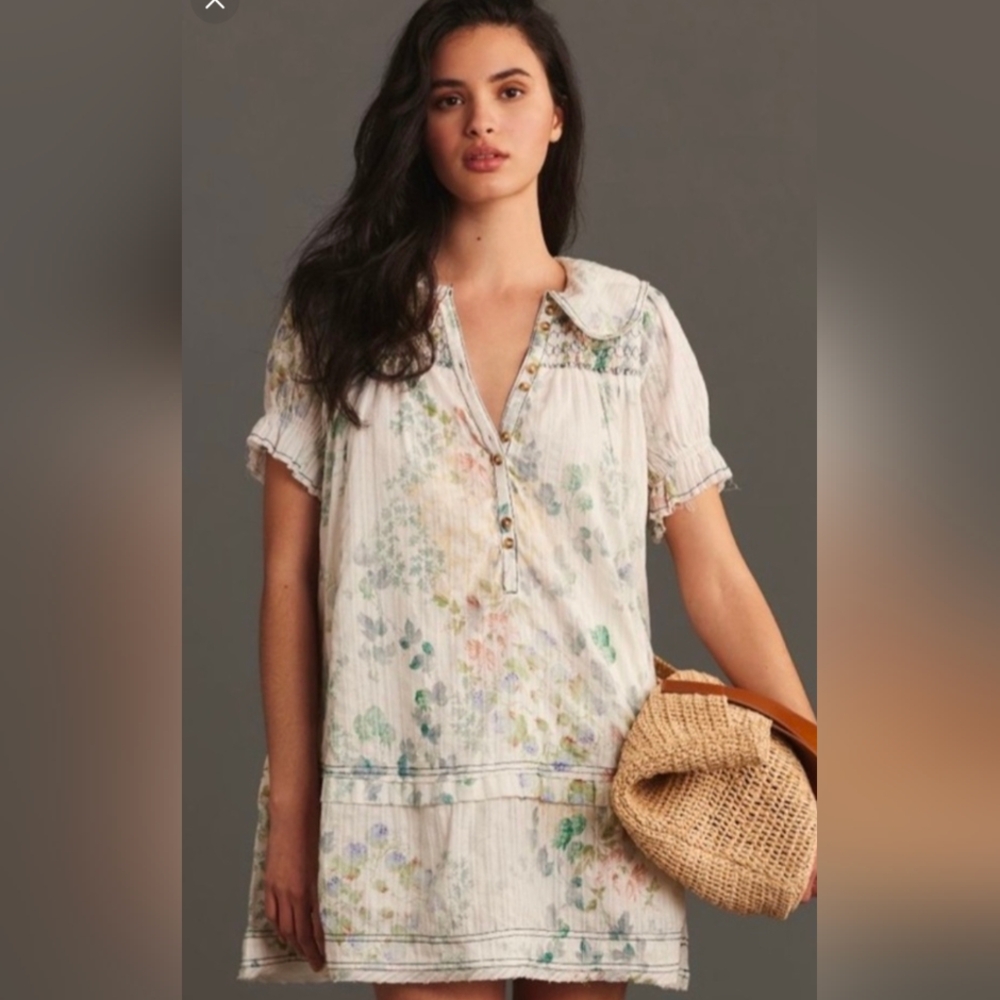 Pilcro White Floral Blouse